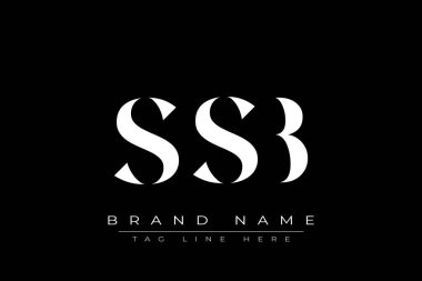 SSB soyut harf logosu tasarımı. Bu logo üç soyut harf tarafından tasarlanmıştır..
