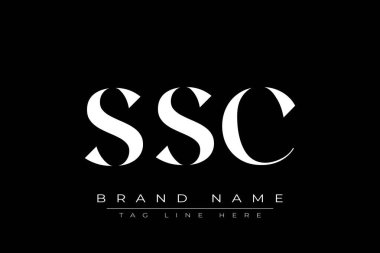 SSC soyut harf logosu tasarımı. Bu logo üç soyut harf tarafından tasarlanmıştır..