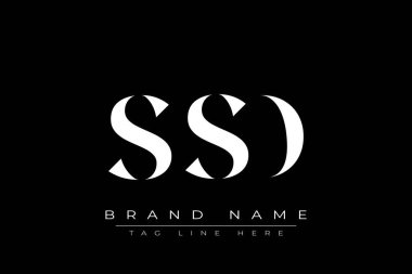 SSD soyut harf logosu tasarımı. Bu logo üç soyut harf tarafından tasarlanmıştır..