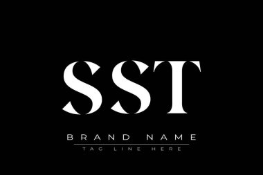 SST soyut harf logosu tasarımı. Bu logo üç soyut harf tarafından tasarlanmıştır..