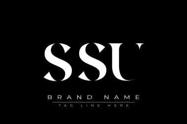SSU soyut harf logosu tasarımı. Bu logo üç soyut harf tarafından tasarlanmıştır..