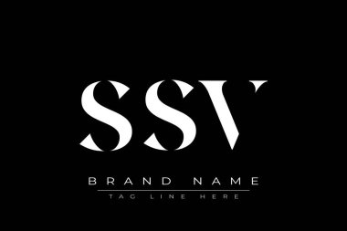 SSV soyut harf logosu tasarımı. Bu logo üç soyut harf tarafından tasarlanmıştır..