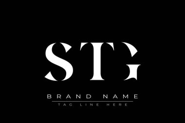 STG soyut harf logosu tasarımı. Bu logo üç soyut harf tarafından tasarlanmıştır..