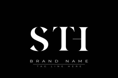 STH soyut harf logosu tasarımı. Bu logo üç soyut harf tarafından tasarlanmıştır..