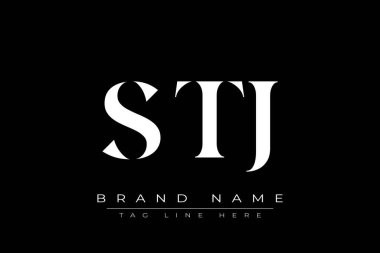 STJ soyut harf logosu tasarımı. Bu logo üç soyut harf tarafından tasarlanmıştır..
