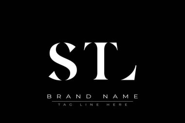 STL soyut harf logosu tasarımı. Bu logo üç soyut harf tarafından tasarlanmıştır..