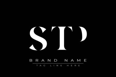 STP soyut harf logosu tasarımı. Bu logo üç soyut harf tarafından tasarlanmıştır..