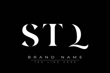 STQ soyut harf logosu tasarımı. Bu logo üç soyut harf tarafından tasarlanmıştır..