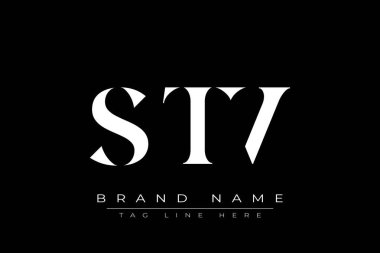 STV soyut harf logosu tasarımı. Bu logo üç soyut harf tarafından tasarlanmıştır..