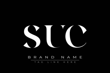 SUC soyut harf logosu tasarımı. Bu logo üç soyut harf tarafından tasarlanmıştır..