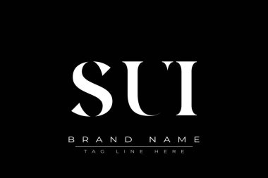 SUI soyut harf logosu tasarımı. Bu logo üç soyut harf tarafından tasarlanmıştır..