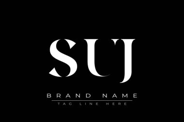 SUJ soyut harf logosu tasarımı. Bu logo üç soyut harf tarafından tasarlanmıştır..