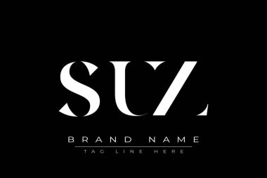 SUZ soyut harf logosu tasarımı. Bu logo üç soyut harf tarafından tasarlanmıştır..