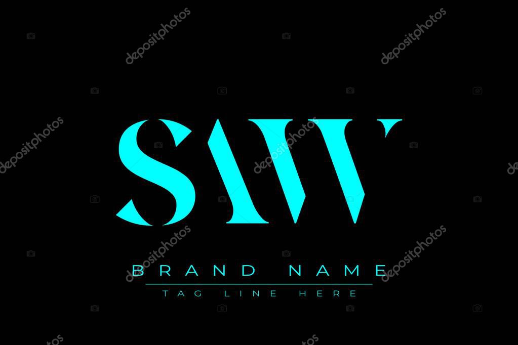 SAW abstract letter logo design. This logo is designed by three abstract letters.