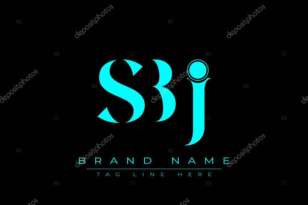 SBJ abstract letter logo design. This logo is designed by three abstract letters.