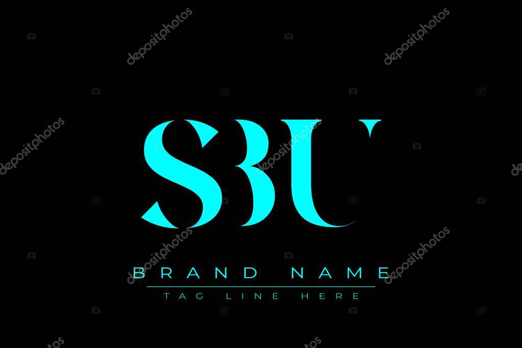 SBU abstract letter logo design. This logo is designed by three abstract letters.