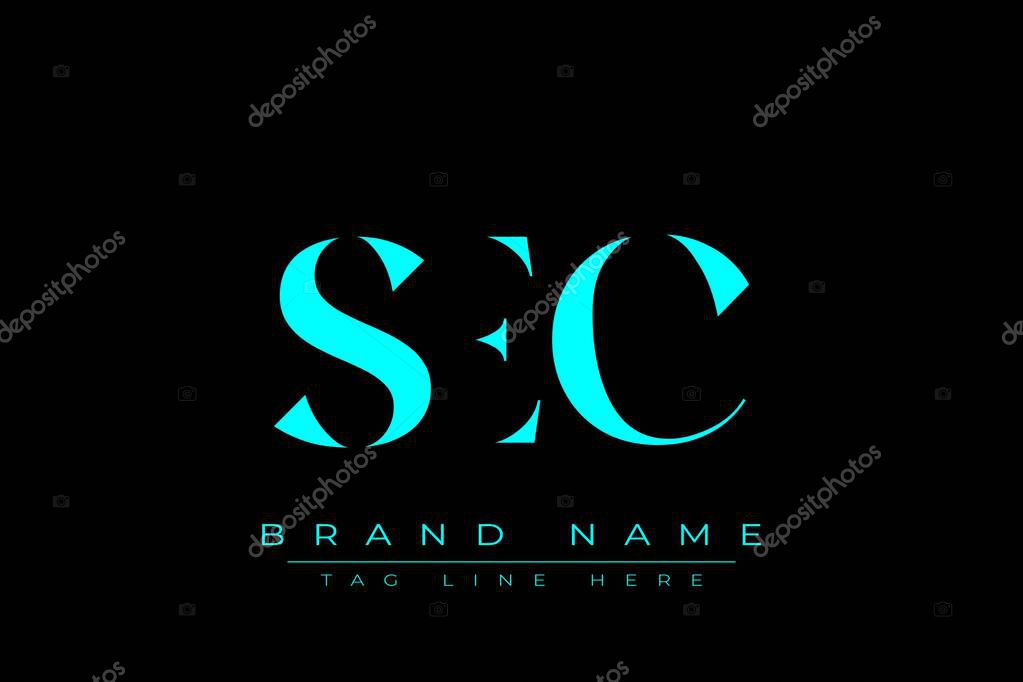 SEC abstract letter logo design. This logo is designed by three abstract letters.