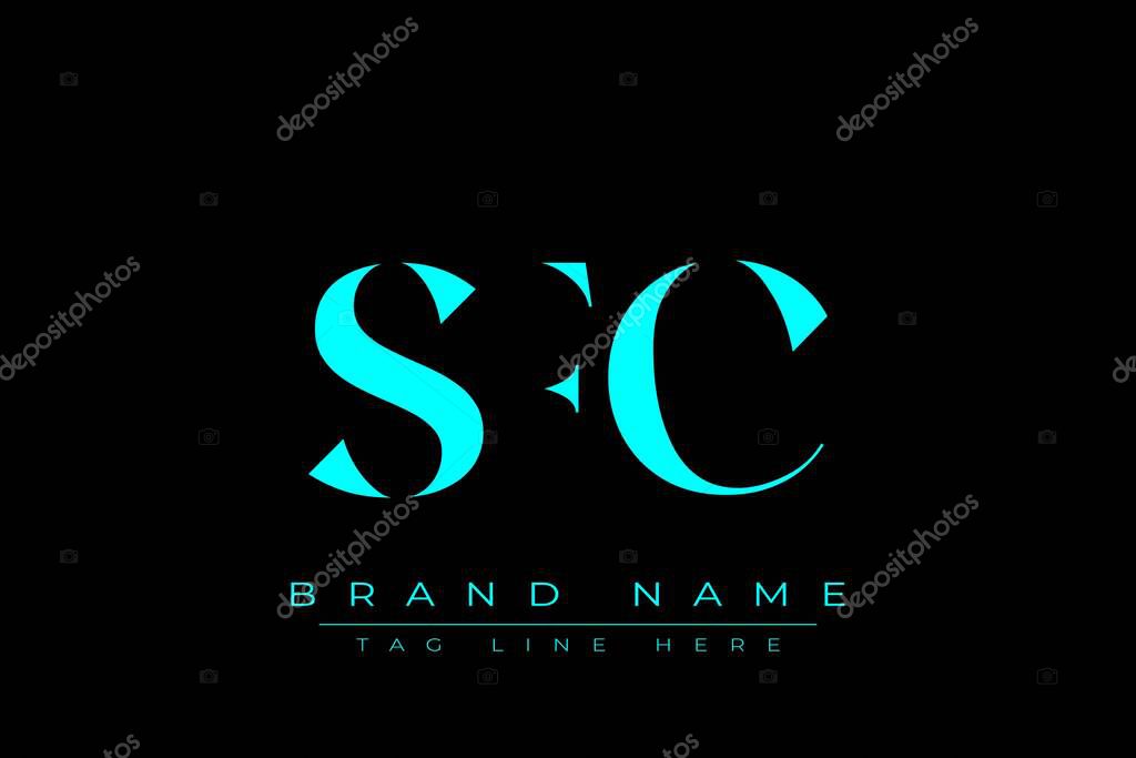 SFC abstract letter logo design. This logo is designed by three abstract letters.