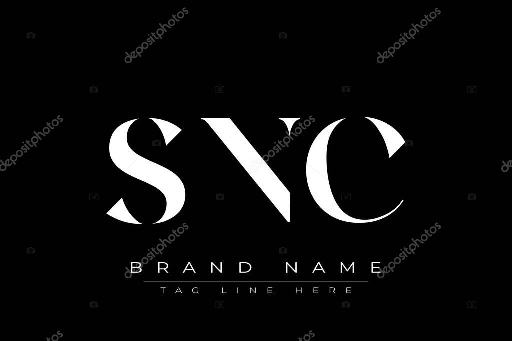 SNC abstract letter logo design. This logo is designed by three abstract letters.