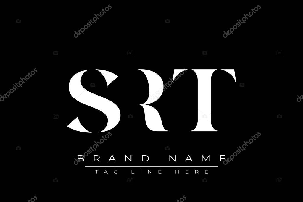 SRT abstract letter logo design. This logo is designed by three abstract letters.