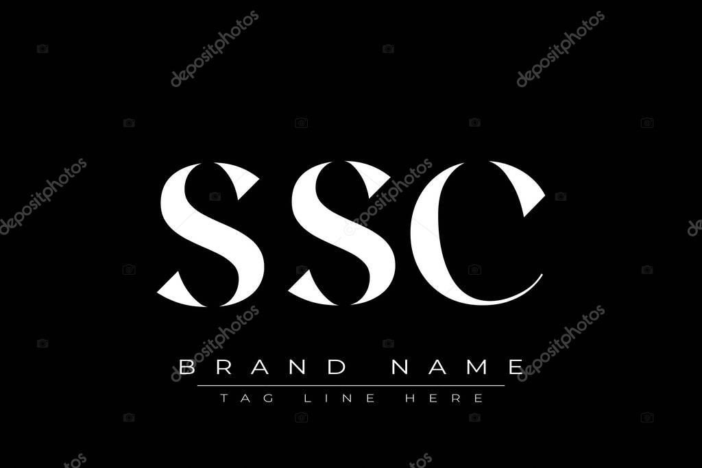 SSC abstract letter logo design. This logo is designed by three abstract letters.
