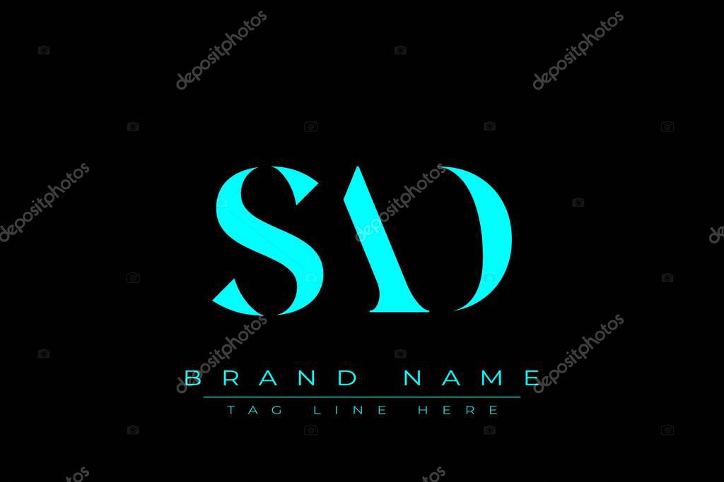 SAD abstract letter logo design. This logo is designed by three abstract letters.