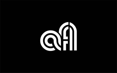 AFL Yaratıcı Eşsiz Modern Harf Logosu Tasarımı. Benzersiz bir harf dizaynına sahip stilize logo, soyut minimalist estetik ve modern cazibe sunar.