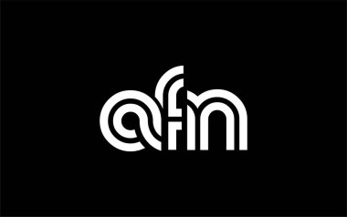 AFN Yaratıcı Eşsiz Modern Harf Logosu Tasarımı. Benzersiz bir harf dizaynına sahip stilize logo, soyut minimalist estetik ve modern cazibe sunar.
