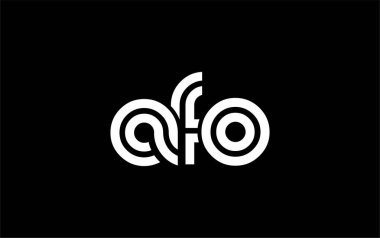AFO Yaratıcı Eşsiz Modern Harf Logosu Tasarımı. Benzersiz bir harf dizaynına sahip stilize logo, soyut minimalist estetik ve modern cazibe sunar.