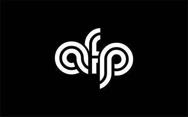 AFP Yaratıcı Eşsiz Modern Harf Logosu Tasarımı. Benzersiz bir harf dizaynına sahip stilize logo, soyut minimalist estetik ve modern cazibe sunar.