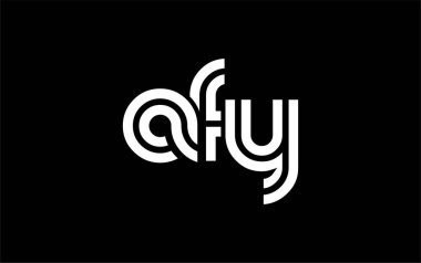 AFY Yaratıcı Eşsiz Modern Harf Logosu Tasarımı. Benzersiz bir harf dizaynına sahip stilize logo, soyut minimalist estetik ve modern cazibe sunar.