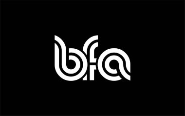 BFA Yaratıcı Eşsiz Modern Harf Logosu Tasarımı. Benzersiz bir harf dizaynına sahip stilize logo, soyut minimalist estetik ve modern cazibe sunar.