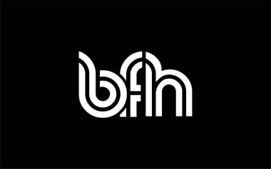 BFH Yaratıcı Eşsiz Modern Harf Logosu Tasarımı. Benzersiz bir harf dizaynına sahip stilize logo, soyut minimalist estetik ve modern cazibe sunar.