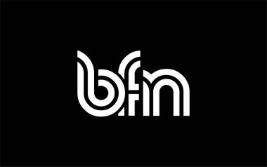 BFN Yaratıcı Eşsiz Modern Harf Logosu Tasarımı. Benzersiz bir harf dizaynına sahip stilize logo, soyut minimalist estetik ve modern cazibe sunar.