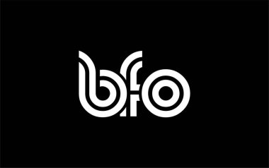 BFO Yaratıcı Eşsiz Modern Harf Logosu Tasarımı. Benzersiz bir harf dizaynına sahip stilize logo, soyut minimalist estetik ve modern cazibe sunar.