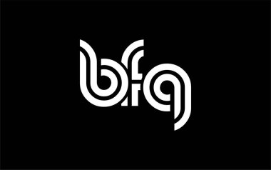 BFQ Yaratıcı Eşsiz Modern Harf Logosu Tasarımı. Benzersiz bir harf dizaynına sahip stilize logo, soyut minimalist estetik ve modern cazibe sunar.