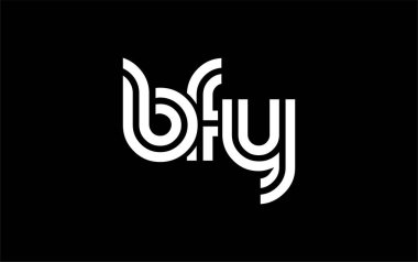 BFY Yaratıcı Eşsiz Modern Harf Logosu Tasarımı. Benzersiz bir harf dizaynına sahip stilize logo, soyut minimalist estetik ve modern cazibe sunar.