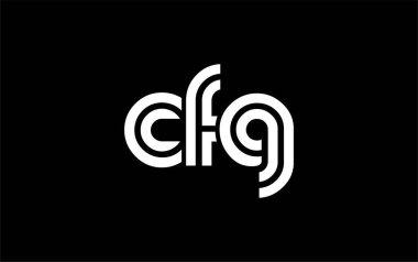 CFG Yaratıcı Eşsiz Modern Harf Logosu Tasarımı. Benzersiz bir harf dizaynına sahip stilize logo, soyut minimalist estetik ve modern cazibe sunar.