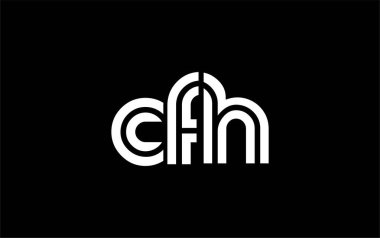 CFH Yaratıcı Eşsiz Modern Harf Logosu Tasarımı. Benzersiz bir harf dizaynına sahip stilize logo, soyut minimalist estetik ve modern cazibe sunar.