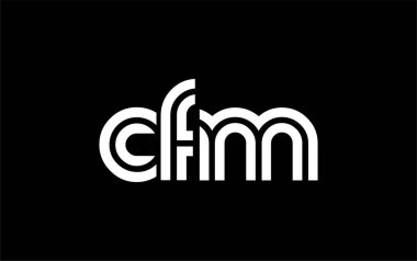 CFM Yaratıcı Eşsiz Modern Harf Logosu Tasarımı. Benzersiz bir harf dizaynına sahip stilize logo, soyut minimalist estetik ve modern cazibe sunar.