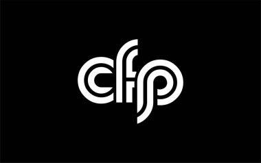 CFP Yaratıcı Eşsiz Modern Harf Logosu Tasarımı. Benzersiz bir harf dizaynına sahip stilize logo, soyut minimalist estetik ve modern cazibe sunar.