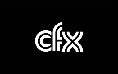 CFX Yaratıcı Eşsiz Modern Harf Logosu Tasarımı. Benzersiz bir harf dizaynına sahip stilize logo, soyut minimalist estetik ve modern cazibe sunar.