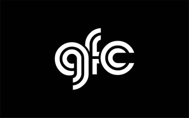 GFC Yaratıcı Eşsiz Modern Harf Logosu Tasarımı. Benzersiz bir harf dizaynına sahip stilize logo, soyut minimalist estetik ve modern cazibe sunar.