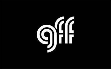 GFF Yaratıcı Eşsiz Modern Harf Logosu Tasarımı. Benzersiz bir harf dizaynına sahip stilize logo, soyut minimalist estetik ve modern cazibe sunar.