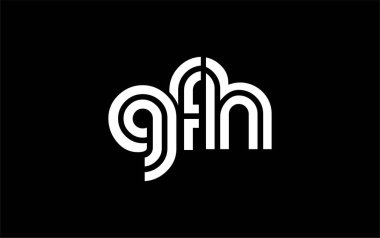 GFH Yaratıcı Eşsiz Modern Harf Logosu Tasarımı. Benzersiz bir harf dizaynına sahip stilize logo, soyut minimalist estetik ve modern cazibe sunar.