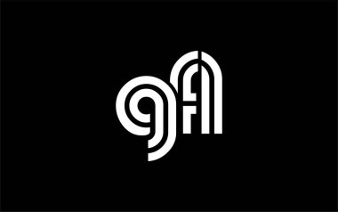 GFL Yaratıcı Eşsiz Modern Harf Logosu Tasarımı. Benzersiz bir harf dizaynına sahip stilize logo, soyut minimalist estetik ve modern cazibe sunar.