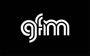 GFM Yaratıcı Eşsiz Modern Harf Logosu Tasarımı. Benzersiz bir harf dizaynına sahip stilize logo, soyut minimalist estetik ve modern cazibe sunar.