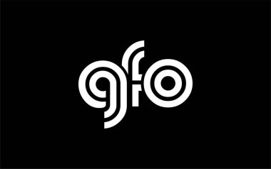GFO Yaratıcı Eşsiz Modern Harf Logosu Tasarımı. Benzersiz bir harf dizaynına sahip stilize logo, soyut minimalist estetik ve modern cazibe sunar.