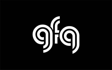 GFQ Yaratıcı Eşsiz Modern Harf Logosu Tasarımı. Benzersiz bir harf dizaynına sahip stilize logo, soyut minimalist estetik ve modern cazibe sunar.