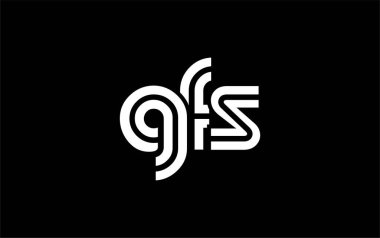GFS Yaratıcı Eşsiz Modern Harf Logosu Tasarımı. Benzersiz bir harf dizaynına sahip stilize logo, soyut minimalist estetik ve modern cazibe sunar.